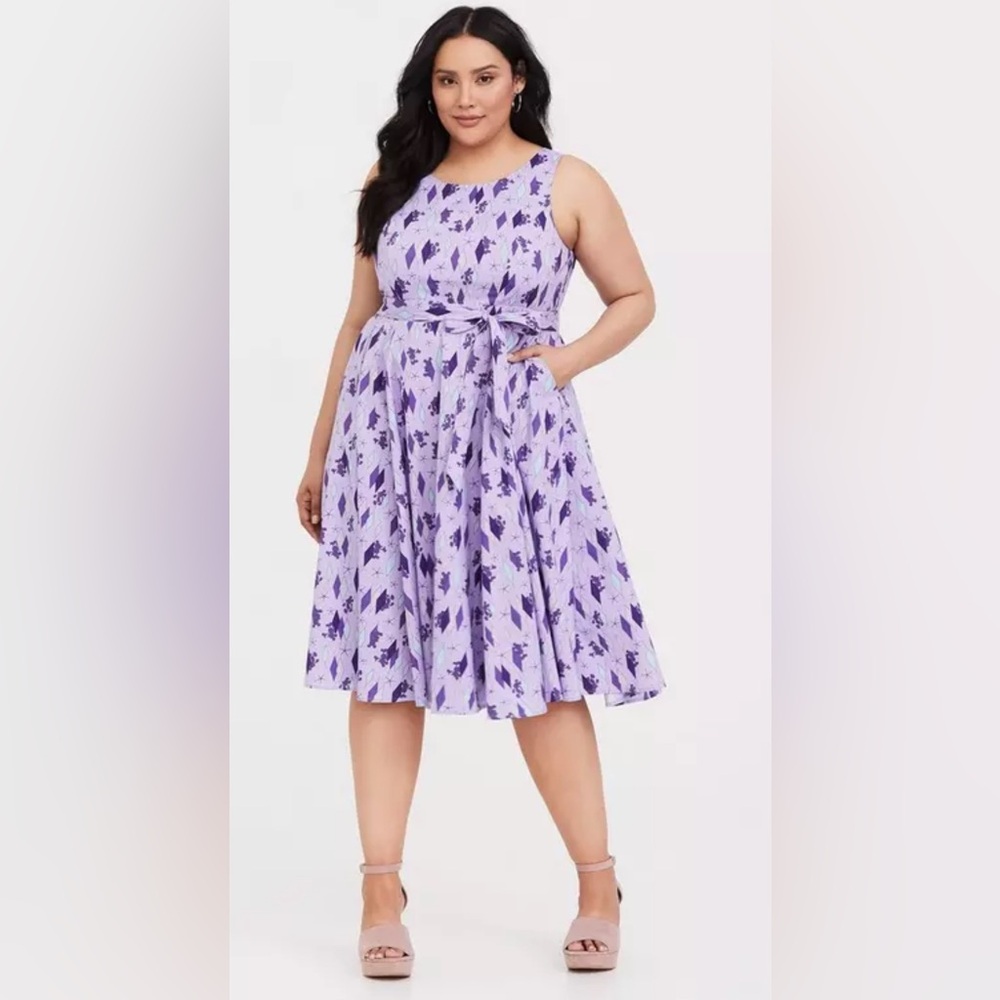 Her Universe | Torrid - Disney Retro Mickey Lavender Purple Swing Dress